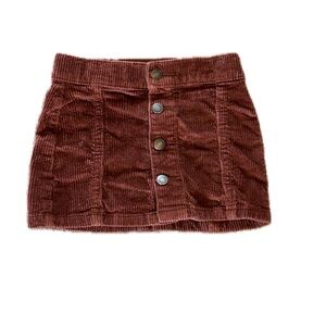 2T Cinnamon Red Skirt Corduroy
